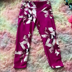 Avia Magenta Floral Leggings